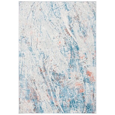 Safavieh 10 x 13 ft. Tulum Contemporary Rectangle Power Loomed Rug Ivory & Blue TUL210A-10